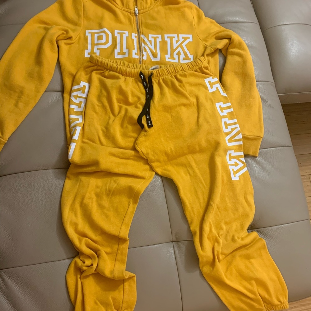 Yellow Victoria secret pink set M